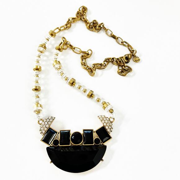 J. Crew Long Art Deco Necklace - Picture 1 of 8